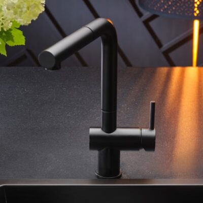 Reginox Cedar eenhendel keukenmengkraan uittrekbaar draaibaar zwart R31643 4