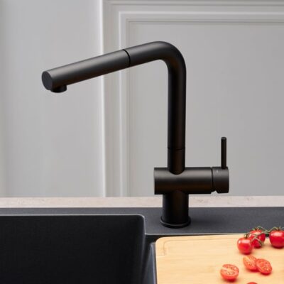 Reginox Cedar eenhendel keukenmengkraan uittrekbaar draaibaar zwart R31643 5