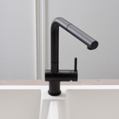 Reginox Cedar eenhendel keukenmengkraan uittrekbaar draaibaar zwart R31643 6