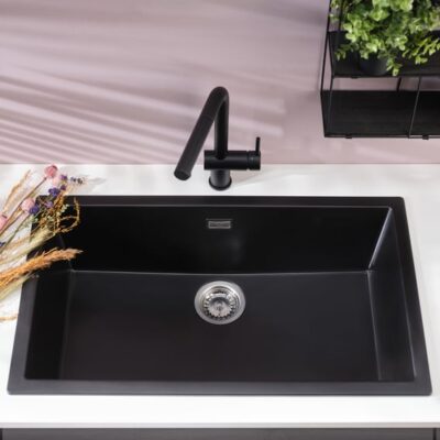 Reginox Cedar eenhendel keukenmengkraan uittrekbaar draaibaar zwart R31643 8