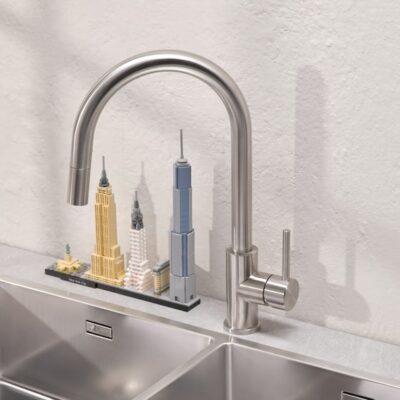 Reginox Huron eenhendel keukenmengkraan uittrekbaar draaibaar geborsteld roestvrij staal R34576 5