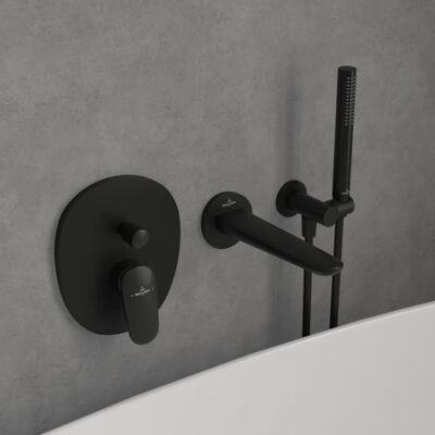 Villeroy & Boch Antao eengreeps inbouw mengkraan voor bad & douche 2 verbruikers mat-zwart TVT111001000K5 5