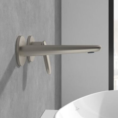 Villeroy & Boch Antao eengreeps inbouw wastafelmengkraan met AquaSmart nikkel geborsteld TVW11100200064 5