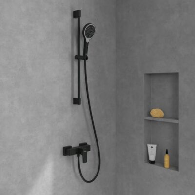 Villeroy & Boch Architectura Square eengreeps opbouw douchemengkraan 1 verbruiker mat-zwart TVS125001000K5 5