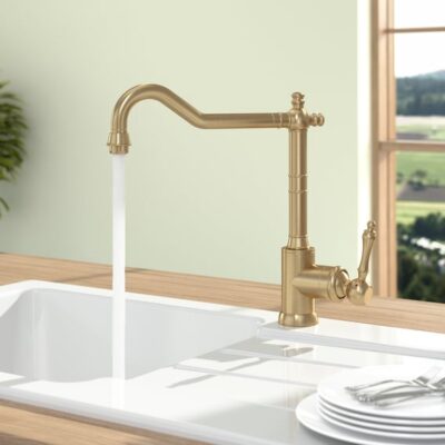 Villeroy & Boch Avia 20 eengreeps keukenmengkraan draaibaar goud 92400003 4