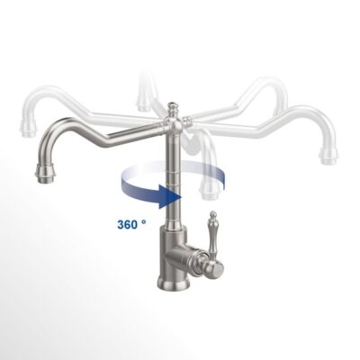 Villeroy & Boch Avia 20 eengreeps keukenmengkraan draaibaar goud 92400003 9