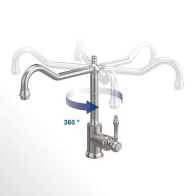 Villeroy & Boch Avia 20 eengreeps keukenmengkraan draaibaar RVS zijdemat 924000LC 11