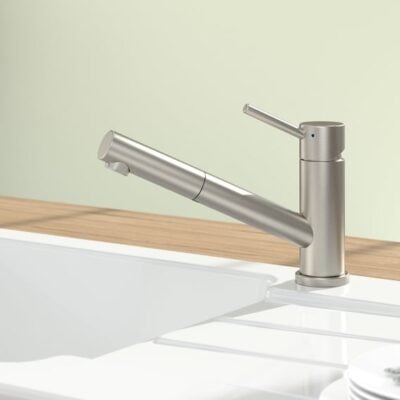 Villeroy & Boch Como douche eengreeps keukenmengkraan lage druk draaibaar uittrekbaar edelstraal finish 925211LC 5