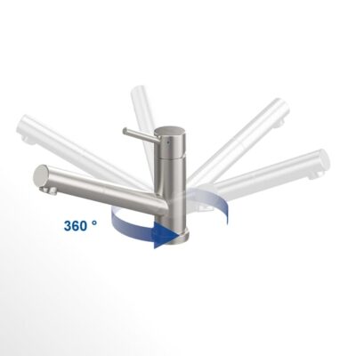 Villeroy & Boch Como douche eengreeps keukenmengkraan lage druk draaibaar uittrekbaar edelstraal finish 925211LC 10