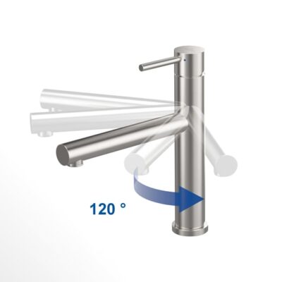 Villeroy & Boch Como douchekraan uittrekbaar draaibaar geborsteld roestvrij staal 927900LC 8