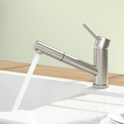 Villeroy & Boch Como raam-douche eengreeps keukenmengkraan draaibaar uittrekbaar 2 standen edelstaal finish 925800LC 4