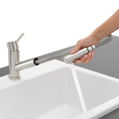 Villeroy & Boch Como raam-douche eengreeps keukenmengkraan draaibaar uittrekbaar 2 standen edelstaal finish 925800LC 7