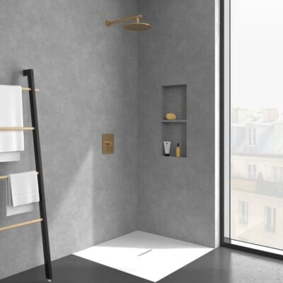 Villeroy & Boch Conum eengreeps inbouw douchemengkraan 1 verbruiker goud geborsteld TVS12700400076 8