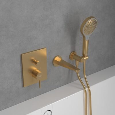 Villeroy & Boch Conum eengreeps inbouw mengkraan voor bad & douche 2 verbruikers goud geborsteld TVT12700100076 6