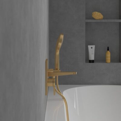 Villeroy & Boch Conum eengreeps inbouw mengkraan voor bad & douche 2 verbruikers goud geborsteld TVT12700100076 7