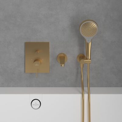 Villeroy & Boch Conum eengreeps inbouw mengkraan voor bad & douche 2 verbruikers goud geborsteld TVT12700100076 8