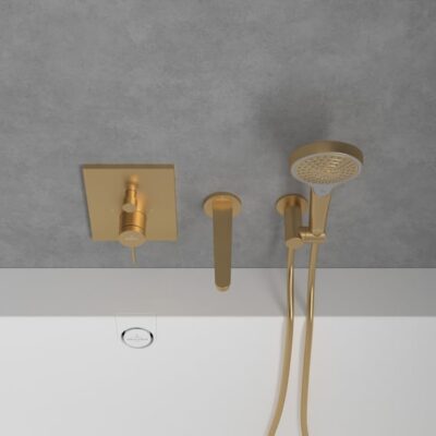 Villeroy & Boch Conum eengreeps inbouw mengkraan voor bad & douche 2 verbruikers goud geborsteld TVT12700100076 9