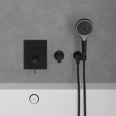 Villeroy & Boch Conum eengreeps inbouw mengkraan voor bad & douche 2 verbruikers mat-zwart TVT127001000K5 5
