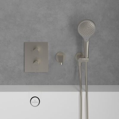 Villeroy & Boch Conum thermostaat voor bad & douche 2 verbruikers nikkel geborsteld TVS12700200064 5