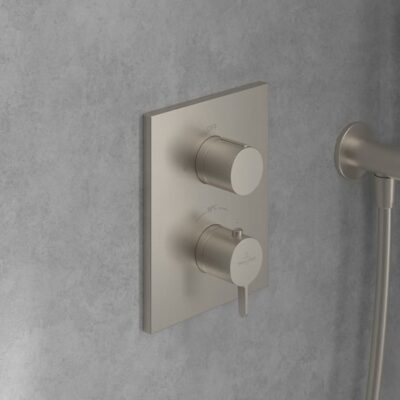 Villeroy & Boch Conum thermostaat voor bad & douche 2 verbruikers nikkel geborsteld TVS12700200064 9