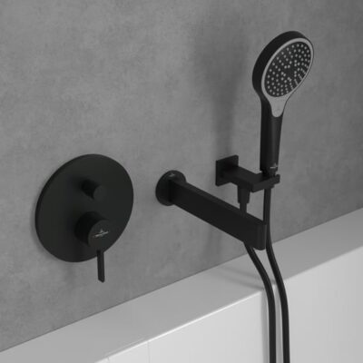 Villeroy & Boch Dawn eengreeps inbouw mengkraan voor bad & douche 2 verbruikers mat-zwart TVS106353110K5 4