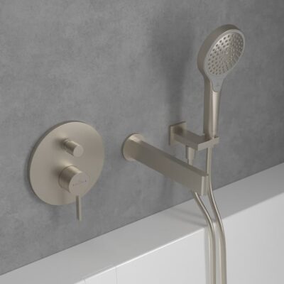 Villeroy & Boch Dawn eengreeps inbouw mengkraan voor bad & douche 2 verbruikers nikkel geborsteld TVS10635311064 4