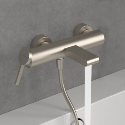 Villeroy & Boch Dawn eengreeps opbouw badmengkraan 2 verbruikers nikkel geborsteld TVT10650115164 4