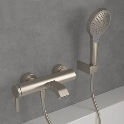 Villeroy & Boch Dawn eengreeps opbouw badmengkraan 2 verbruikers nikkel geborsteld TVT10650115264 5