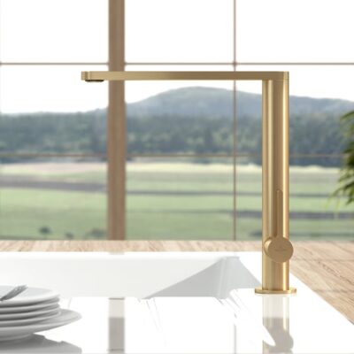 Villeroy & Boch Finera eenhendel keukenmengkraan draaibaar goud mat 92700003 8