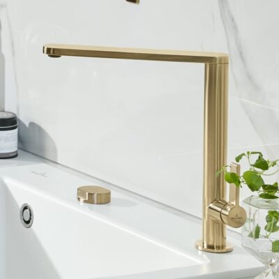 Villeroy & Boch Finera eenhendel keukenmengkraan draaibaar goud mat 92700003 9