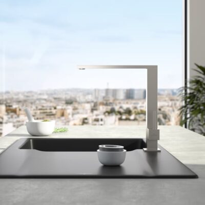 Villeroy & Boch Finera Square eengreeps keukenmengkraan draaibaar edelstaal finish 927100LC 13 Villeroy & Boch Finera Square eengreeps keukenmengkraan draaibaar edelstaal finish 927100LC 13