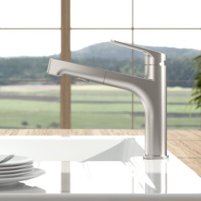 Villeroy & Boch Junis Sky draaibare uittrekbare keukenmengkraan edelstaal finish 928200LC 5