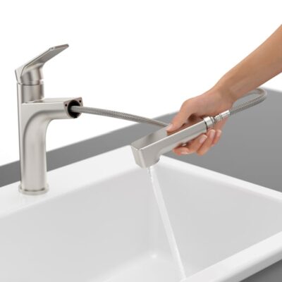 Villeroy & Boch Junis Sky draaibare uittrekbare keukenmengkraan edelstaal finish 928200LC 7