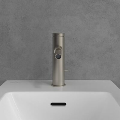 Villeroy & Boch Loop & Friends bidetkraan met trekstang-afvoergarnituur nikkel geborsteld TVB10620115364 7