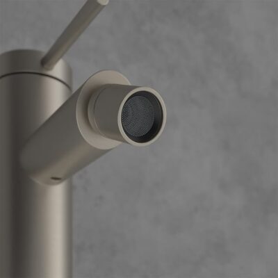 Villeroy & Boch Loop & Friends bidetkraan met trekstang-afvoergarnituur nikkel geborsteld TVB10620115364 8