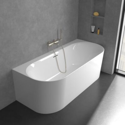 Villeroy & Boch Loop & Friends eengreeps opbouw badmengkraan 2 verbruikers nikkel geborsteld TVT10650115364 4