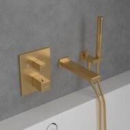 Villeroy & Boch Mettlach thermostaat voor bad & douche 2 verbruikers goud geborsteld TVS12600300076