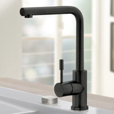 Villeroy & Boch Moderne stalen eengreeps keukenmengkraan – haaks draaibaar antraciet 96680105 10