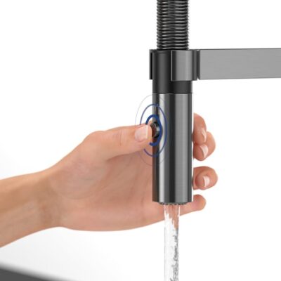 Villeroy & Boch Steel Expert 20 eengreeps keukenmengkraan met veer draaibaar uittrekbaar 2 standen antraciet 92800005 12