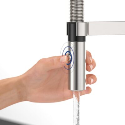 Villeroy & Boch Steel Expert 20 eengreeps keukenmengkraan met veer uittrekbaar 2 standen edelstaal finish 928000LC 13