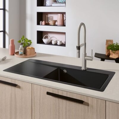 Villeroy & Boch Steel Expert 20 eengreeps keukenmengkraan met veer uittrekbaar 2 standen edelstaal finish 928000LC 10