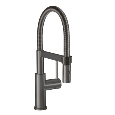 Villeroy & Boch Steel Expert Compact eengreeps keukenmengkraan met veer draaibaar uittrekbaar 2 standen antraciet 92730005 12