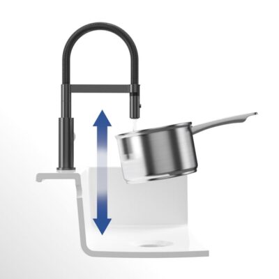 Villeroy & Boch Steel Expert Compact eengreeps keukenmengkraan met veer draaibaar uittrekbaar 2 standen antraciet 92730005 10