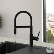 Villeroy & Boch Steel Expert compact eenhendel keukenmengkraan draaibaar mat zwart 92730006 Villeroy & Boch Steel Expert compact eenhendel keukenmengkraan draaibaar mat zwart 92730006