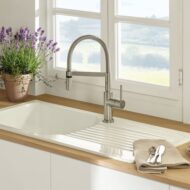 Villeroy & Boch Steel Expert Compact Window keukenmengkraan RVS veer uitloop draaibaar uittrekbaar 2 standen edelstraal finish 929900LC Villeroy & Boch Steel Expert Compact Window keukenmengkraan RVS veer uitloop draaibaar uittrekbaar 2 standen edelstraal finish 929900LC