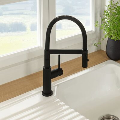 Villeroy & Boch Steel Expert Flex keukenmengkraan mat-zwart met veer draaibaar uittrekbaar 2 standen 92990006 4