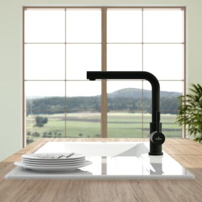 Villeroy & Boch Steel keukenmengkraan RVS uittrekbaar mat-zwart 96990106 5