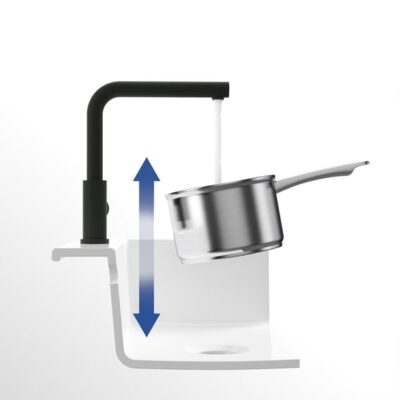 Villeroy & Boch Steel keukenmengkraan uittrekbaar draaibaar mat zwart 96970106 7