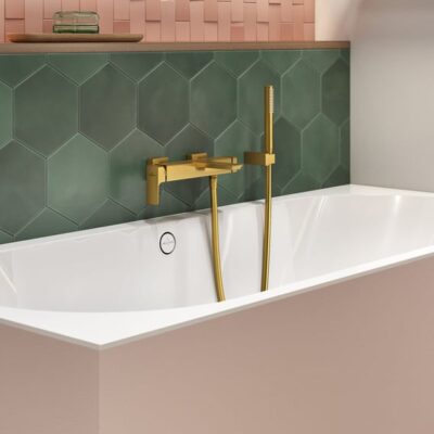 Villeroy & Boch Subway 3.0 eengreeps opbouw badmengkraan 2 verbruikers goud geborsteld TVT11200200076 5