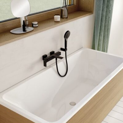 Villeroy & Boch Subway 3.0 eengreeps opbouw badmengkraan 2 verbruikers mat-zwart TVT112002000K5 4